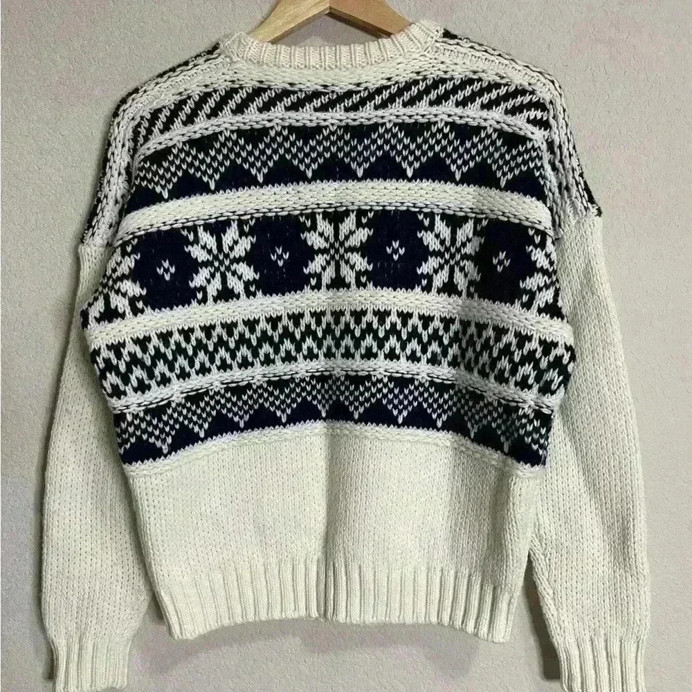 Maje Mockoon Geo Pattern Snowflake Sweater - image 3